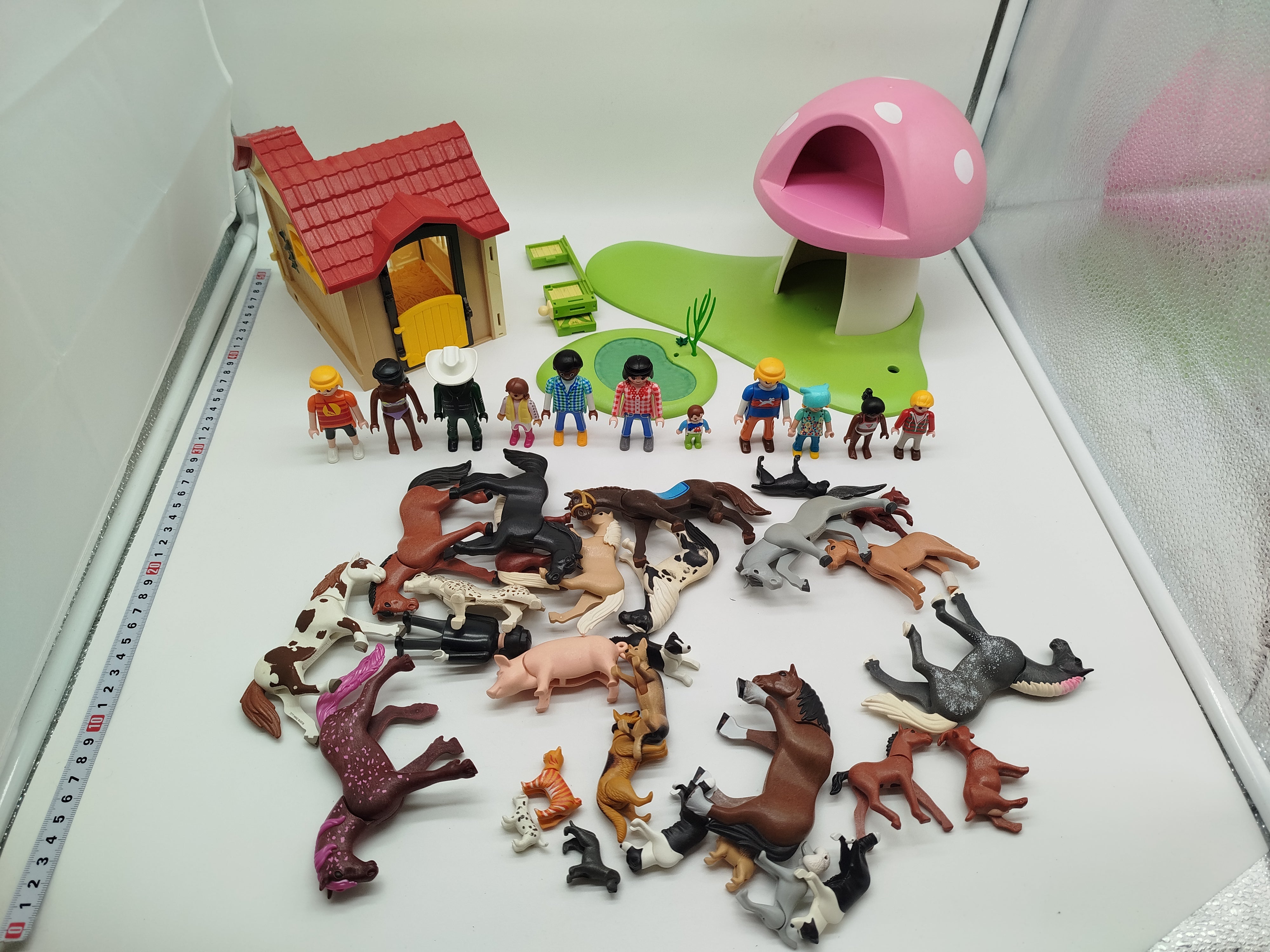 Playmobil Bauernhof Stall – mit Figuren & Tieren, teils vollständig